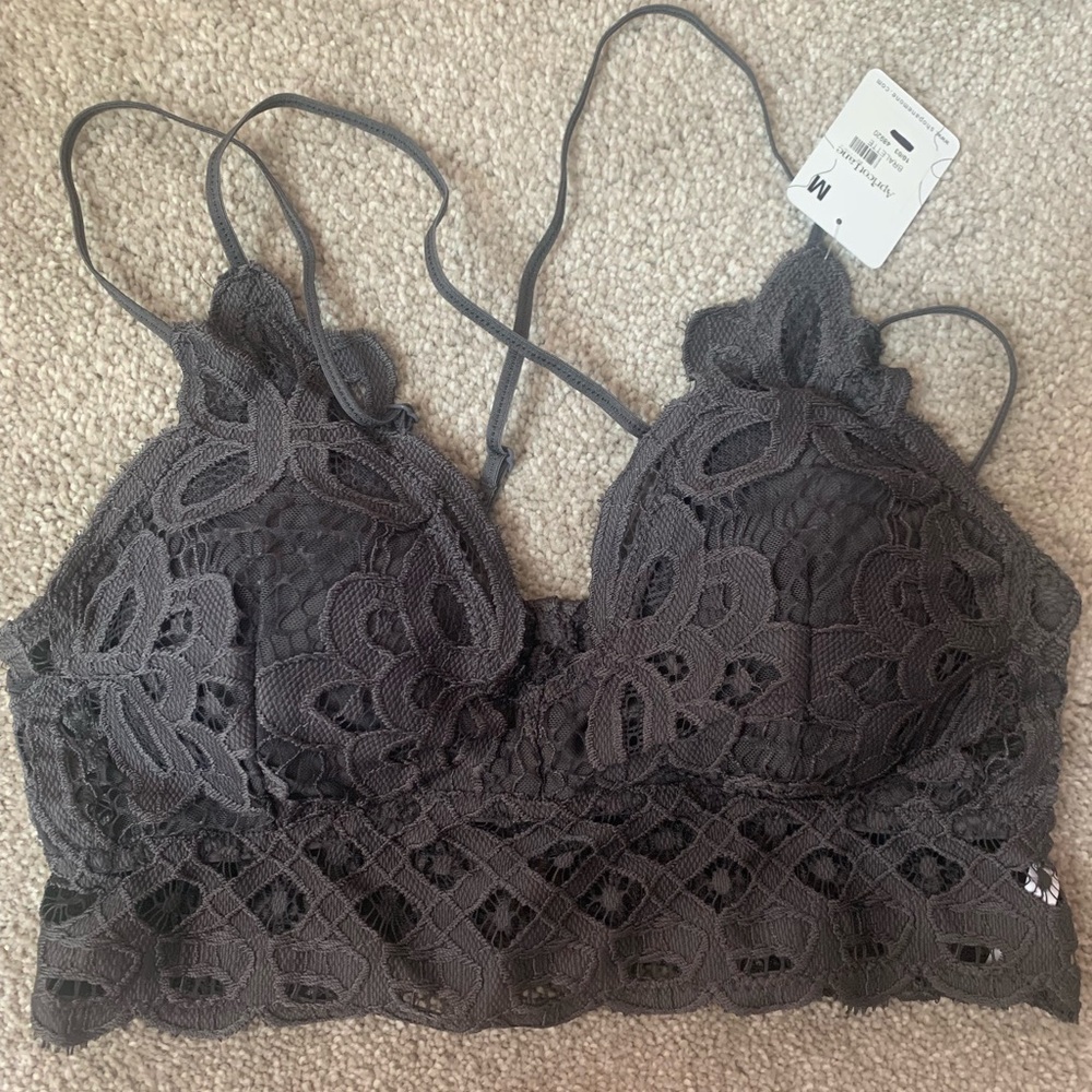 Lacy grey bralette